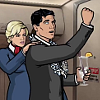 V sedmém díle se Archer opije v letadle
